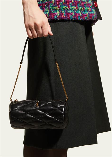 Saint Laurent Sade Mini YSL Tube Shoulder Bag in Quilted 